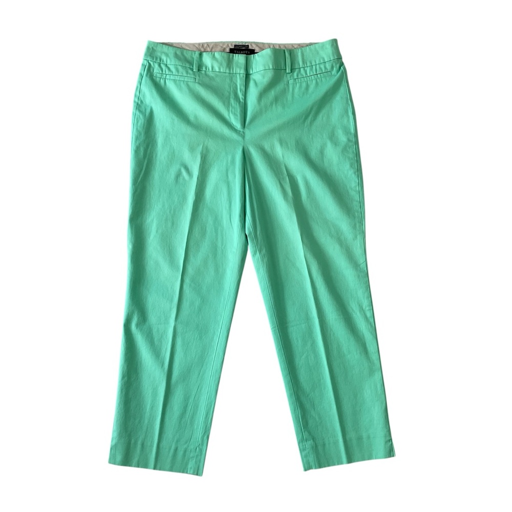 Talbots Mint Green Ankle Cropped Pants Perfect for Summer